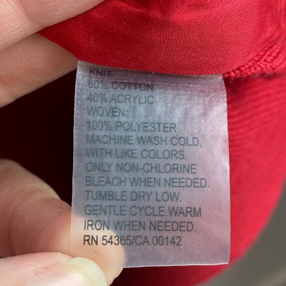 Vintage Tanjay Red‎ faux suede/knit zip up studded womens jacket sz M - Picture 4 of 8